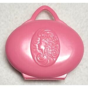 1982 Mattel Barbie Angel Face Doll Eye Shadow Makeup Compact Case Pink